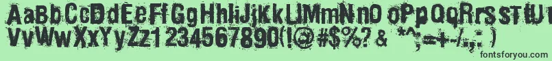 Mainpar Font – Black Fonts on Green Background