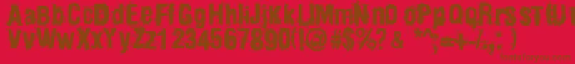 フォントMainpar – 赤い背景に茶色の文字