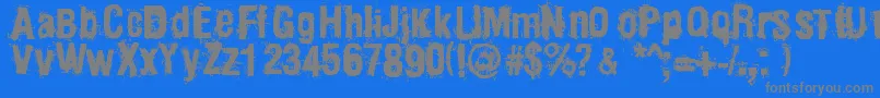 Weitere Informationen zur Mainpar-Schriftart Mainpar-Schriftart – Graue Schriften auf blauem Hintergrund