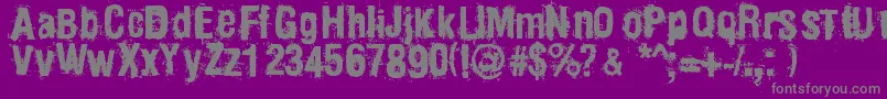 Mainpar Font – Gray Fonts on Purple Background