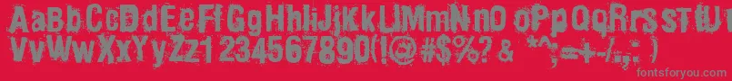Mainpar Font – Gray Fonts on Red Background