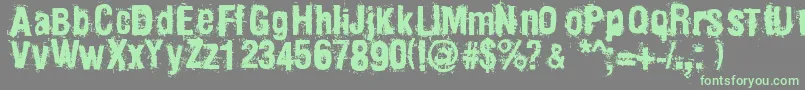 Mainpar Font – Green Fonts on Gray Background