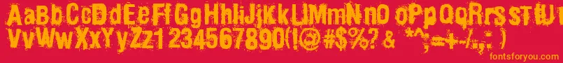 Mainpar Font – Orange Fonts on Red Background