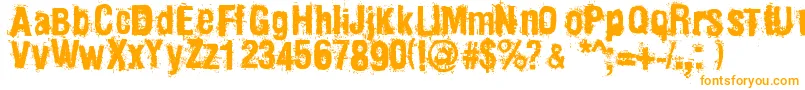 Mainpar Font – Orange Fonts on White Background