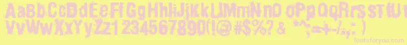 Mainpar Font – Pink Fonts on Yellow Background