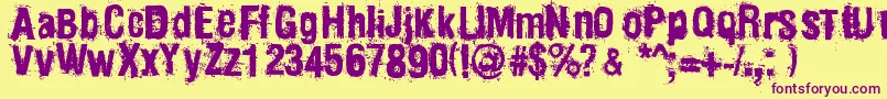 Mainpar Font – Purple Fonts on Yellow Background