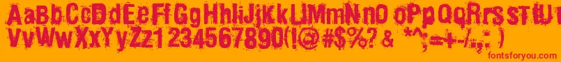 Mainpar Font – Red Fonts on Orange Background