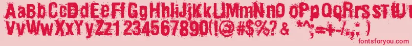 Mainpar Font – Red Fonts on Pink Background