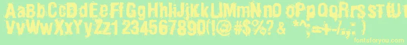 Mainpar Font – Yellow Fonts on Green Background