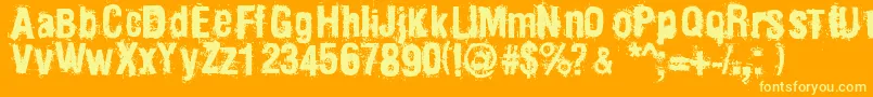 Mainpar Font – Yellow Fonts on Orange Background