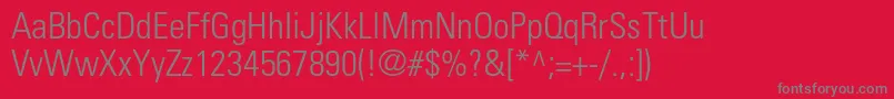 フォントUniversltstdLightcn – 赤い背景に灰色の文字