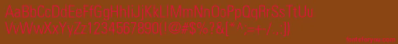 UniversltstdLightcn Font – Red Fonts on Brown Background