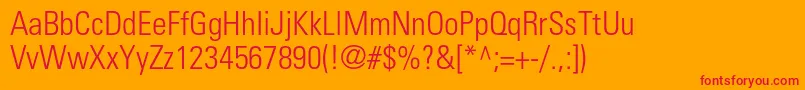 UniversltstdLightcn Font – Red Fonts on Orange Background