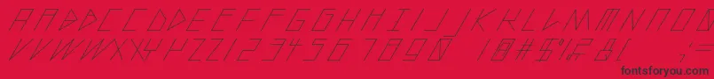 SlantedItalicShiftLight Font – Black Fonts on Red Background