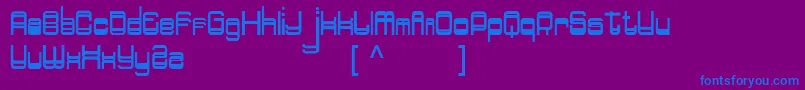Doppelganger Font – Blue Fonts on Purple Background