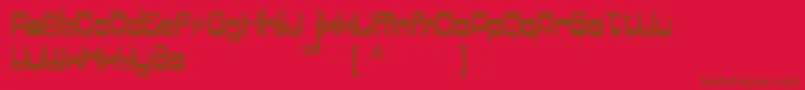 Doppelganger Font – Brown Fonts on Red Background