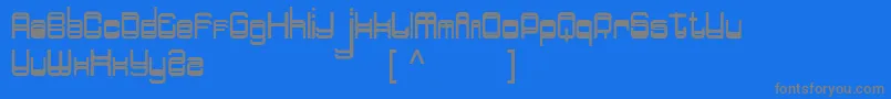 Doppelganger-Schriftart – Graue Schriften auf blauem Hintergrund