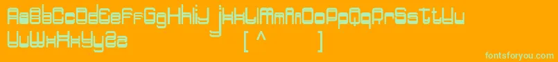 Doppelganger Font – Green Fonts on Orange Background