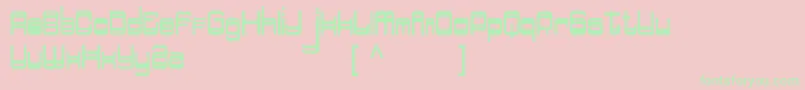 Doppelganger Font – Green Fonts on Pink Background