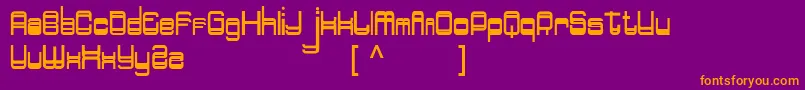 Doppelganger Font – Orange Fonts on Purple Background