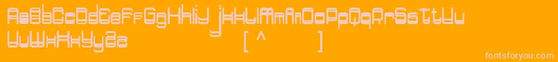 Doppelganger Font – Pink Fonts on Orange Background