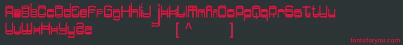 Doppelganger Font – Red Fonts on Black Background