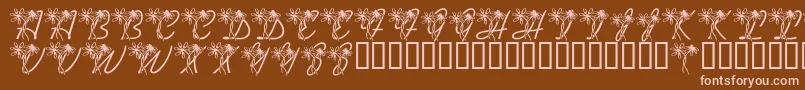 LmsDaisyDays Font – Pink Fonts on Brown Background