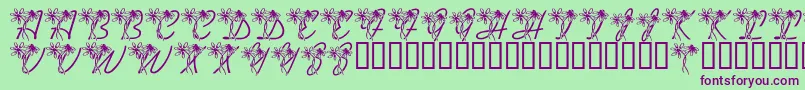 LmsDaisyDays Font – Purple Fonts on Green Background