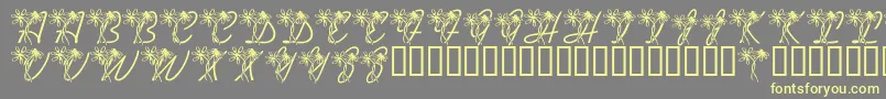 LmsDaisyDays Font – Yellow Fonts on Gray Background