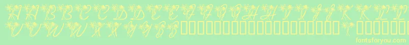 Lisätietoja LmsDaisyDays-fontista LmsDaisyDays-fontti – keltaiset fontit vihreällä taustalla