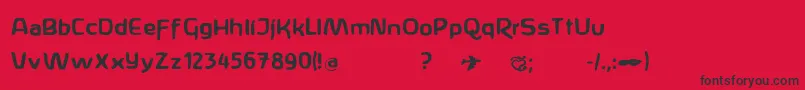 Anthroposoph Font – Black Fonts on Red Background