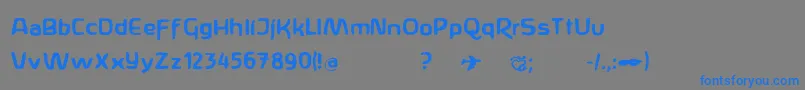 Anthroposoph Font – Blue Fonts on Gray Background