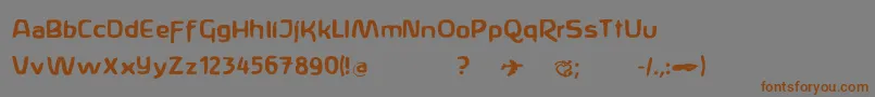 Anthroposoph Font – Brown Fonts on Gray Background