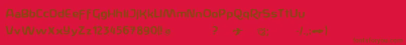 フォントAnthroposoph – 赤い背景に茶色の文字
