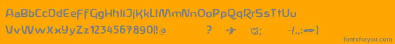 フォントAnthroposoph – オレンジの背景に灰色の文字