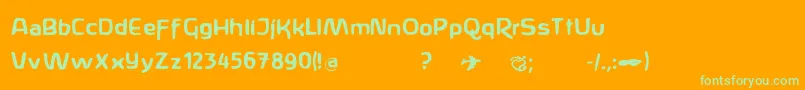 Anthroposoph Font – Green Fonts on Orange Background