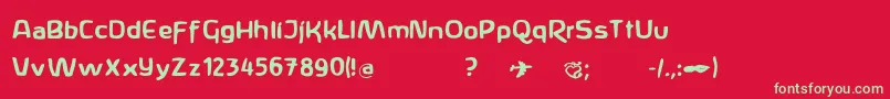 Anthroposoph Font – Green Fonts on Red Background