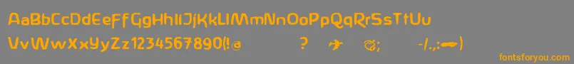 Anthroposoph Font – Orange Fonts on Gray Background