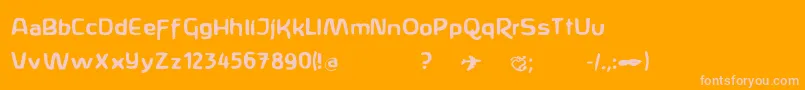 Шрифт Anthroposoph – розовые шрифты на оранжевом фоне