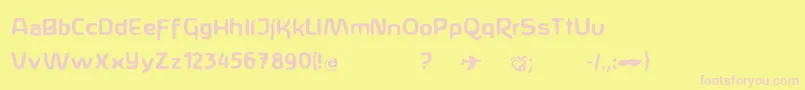 Anthroposoph Font – Pink Fonts on Yellow Background