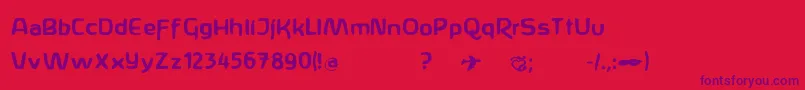 Anthroposoph Font – Purple Fonts on Red Background