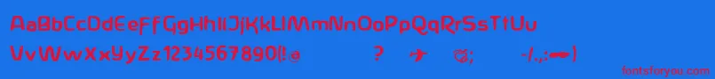 Anthroposoph Font – Red Fonts on Blue Background