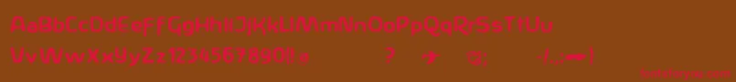 Anthroposoph Font – Red Fonts on Brown Background