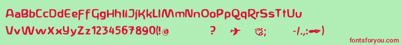 Anthroposoph Font – Red Fonts on Green Background