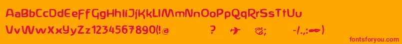 Anthroposoph Font – Red Fonts on Orange Background