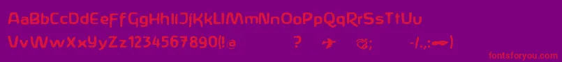 Anthroposoph Font – Red Fonts on Purple Background