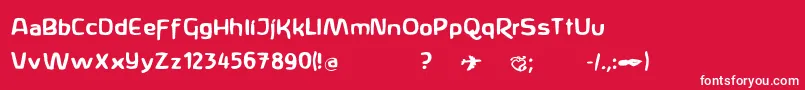 Anthroposoph Font – White Fonts on Red Background