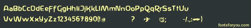 Anthroposoph Font – Yellow Fonts on Black Background