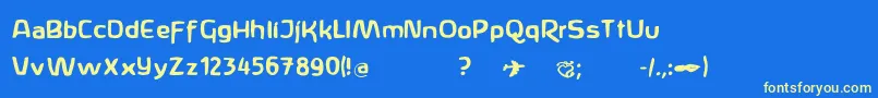 Anthroposoph Font – Yellow Fonts on Blue Background