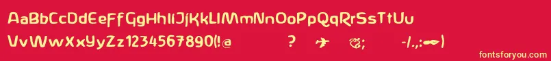 Anthroposoph Font – Yellow Fonts on Red Background